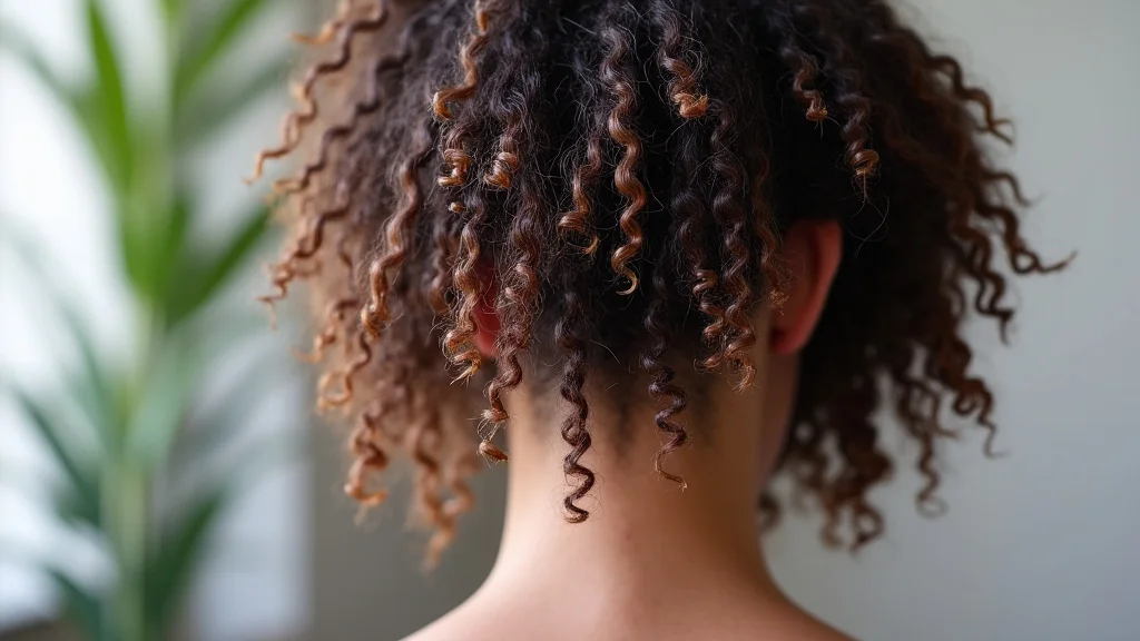 The image shows hands using a scalp massager, highlighting benefits for hair growth.